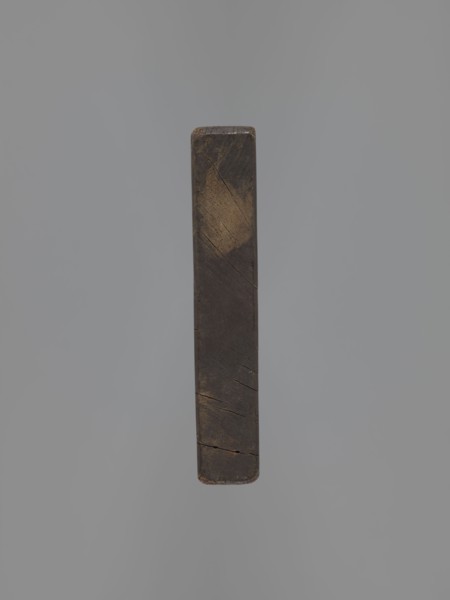 Double-sided gingerbread mould. Obverse: Easter Lamb holding a banner, haloed, with a chalice in