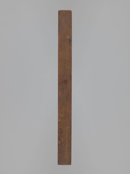 Double-sided gingerbread mould. Obverse: female figure with a fan, wearing a headgear decorated