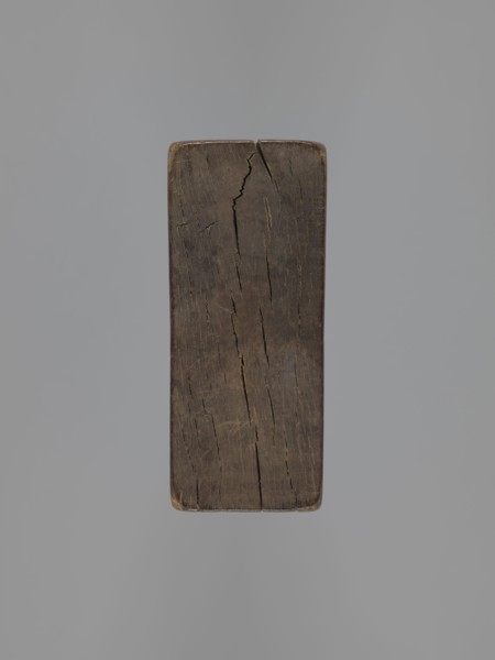 Double-sided gingerbread mold with three representations on both sides;, Rectangular form; one side