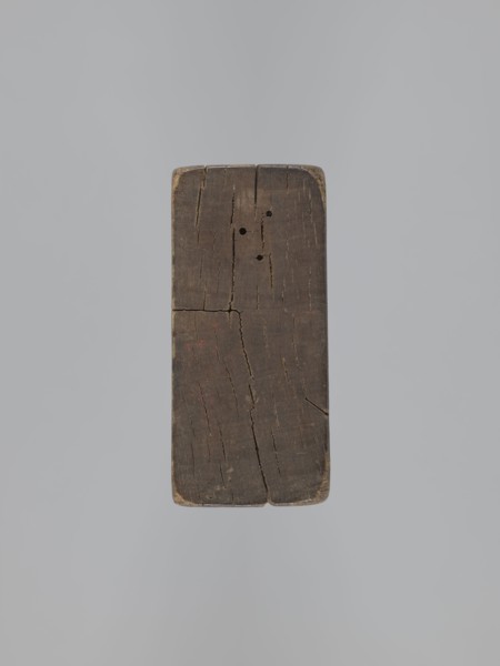 Double-sided gingerbread mold; obverse: baby in swaddling; reverse: baby in swaddling. Rectangular