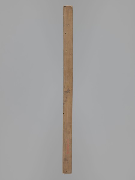 Double-sided gingerbread mold. Obverse: baby in swaddling clothes, richly decorated with various