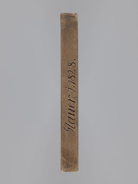 Double-sided gingerbread mould with different representations on both sides, maker inscribed Glauer