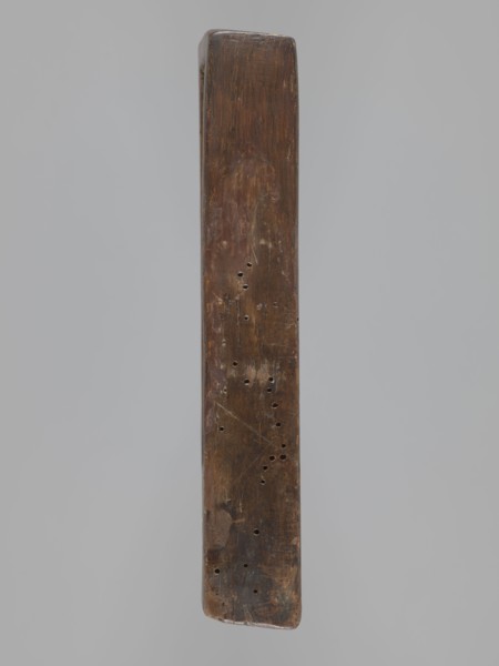 Double-sided gingerbread form; obverse: image of Madonna and Child, reverse: two rectangles with
