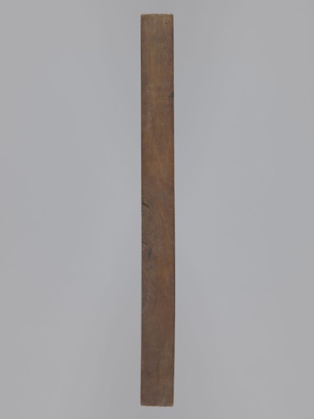 Double-sided gingerbread form. Obverse: male figure with a chalice in hand; reverse: baby in