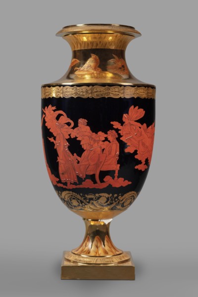 Amphora vase with a retinue of Greek gods, KPM Koenigliche Porzellan Manufaktur, Berlin, early 19th