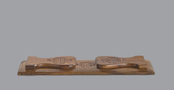 Bookstand, origin, Hebrew; Jerusalem Israel/Palestine; iconography: Jerusalem cross; function: