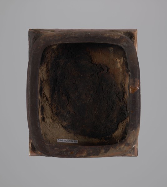 Tile, tiles, birds, stoves, plant decorations, Hutsul region, decoration with a rooster motif, 19th