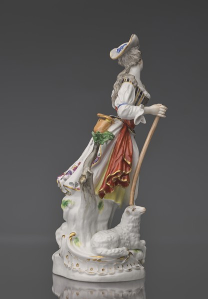 Shepherdess with a Sheep, Kaendler, Johann Joachim 1706–1775, sculptor; Koenigliche Porzellain