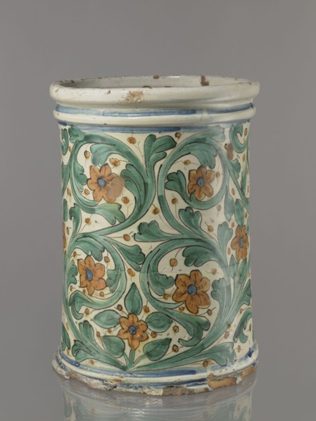 Vessel - flowerpot, unspecified manufacture; coats of arms; cartouches; cache-pot vessel.