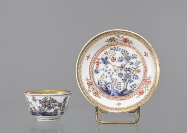Saucer, Hausmaler house painter and Ferner, JF ca. 1750, or workshop, Koenigliche Porzellain