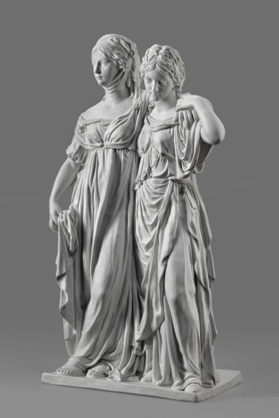 Two princesses, the so-called Prinzessinnengruppe, Koenigliche Porzellan Manufaktur KPM; Berlin;