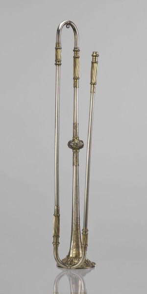 Court fanfare of Augustus III, made by Christian Friedrich Riedel instrument builder, with coats of