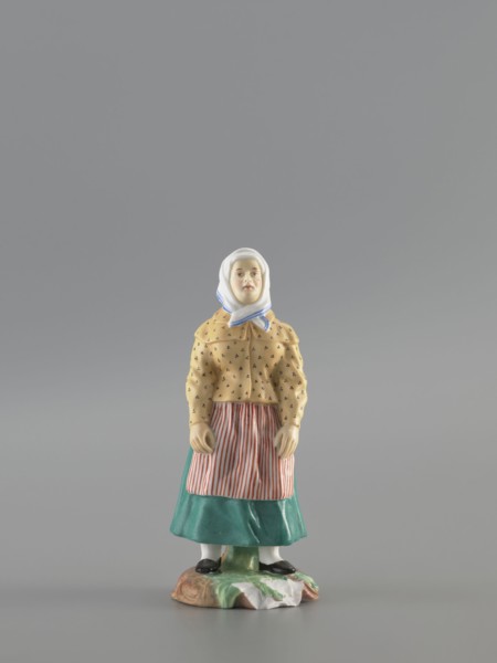 Figurine: Peasant Woman, Popov, Alexander porcelain factory; 1806–1872,  factory author, figurines.