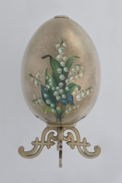 Easter egg, lilies of the valley and flowers motif; bequest of Jakub Ksawery Potocki noted