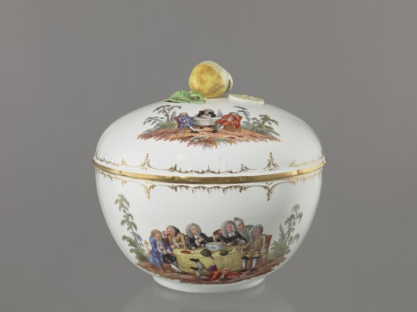 Punch Vase with Lid, Königliche Porzellan-Manufaktur KPM, Berlin; 1763–1918, porcelain, reliefs,
