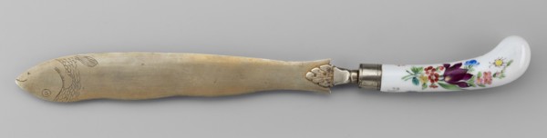 Knife, ca. 1830. Porcelain and faience manufactory work Korzec, 1790–1832; possible Korzec forgery.