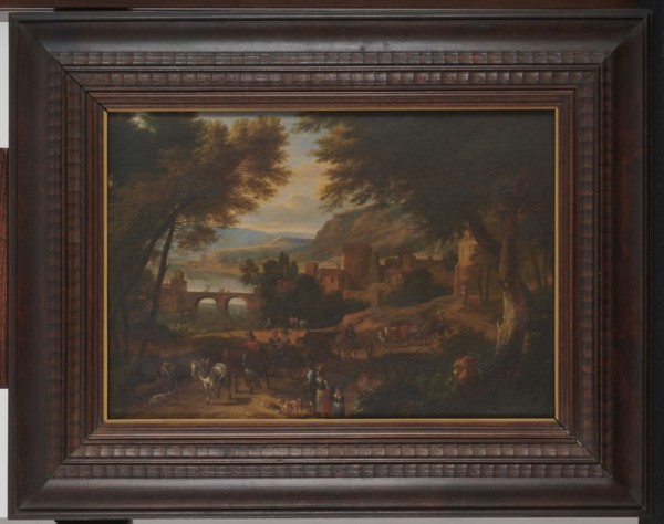 Landscape; Adriaen Fransz. Boudewijns 1644–1719, painter; 17th/18th century Flemish painting;