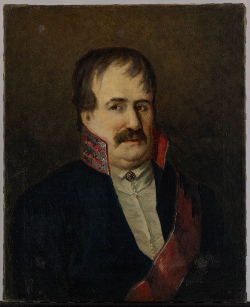 Portrait of Michal Odrowaz Strasza, unknown Polish painter, 1790–1810, painting, height 67 cm,