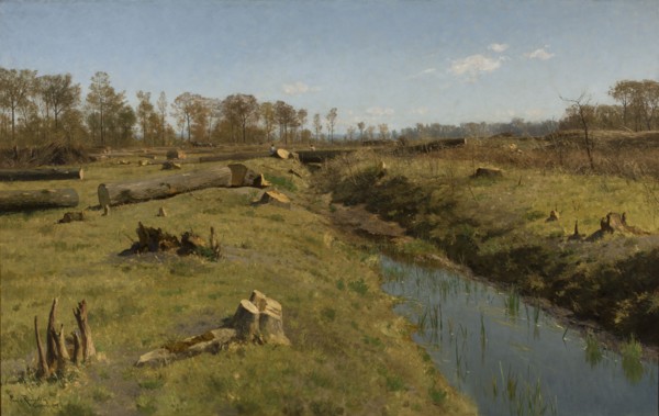 The Coming Spring, Ravenstein, Paul von 1854–1938 painter, modernism style, 1909, painting, A wide