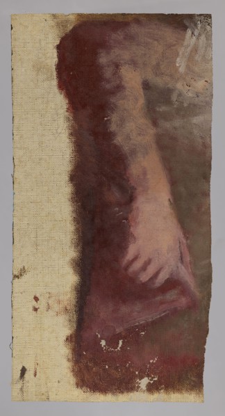 Sketch of a hand, Pius Welonski 1849–1931, painting, 20th century, 17 × 28.8 cm, A painted canvas