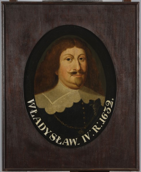 Portrait of Wladyslaw IV, unknown Polish painter. Oval portrait, early 19th century, Poland. Oil
