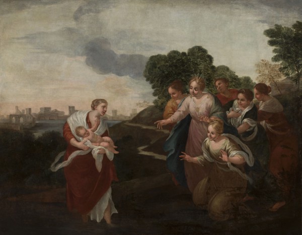 The Finding of Moses, unknown Italian painter, Moses Bible, biblical scenes, the finding of Moses