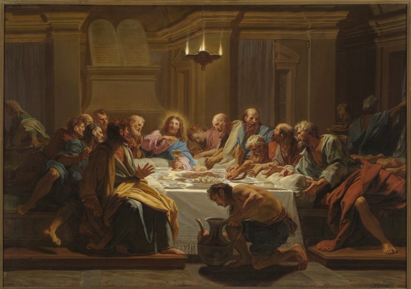 The Last Supper, Jean-Baptiste Jouvenet 1644–1717, replica, French painting, The Last Supper Bible,