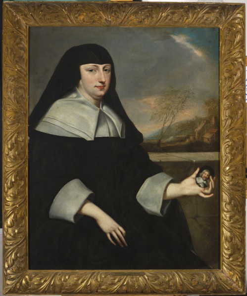 Portrait of a Widow with a Miniature in Hand Maria Felice Orsini 1600–1666?, attributed to Henri