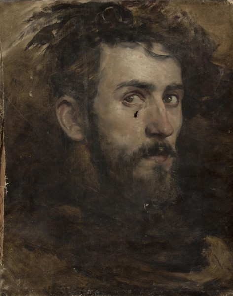 Self-portrait, Myszkowski, Józef 1861-1891 painter, author, self-portrait, bust portrait,