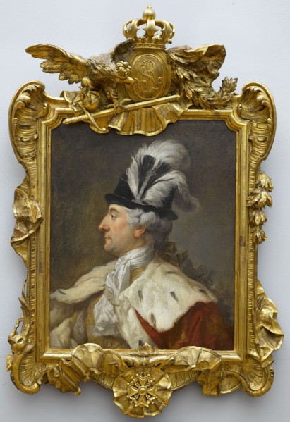 Portrait of King Stanislaw August in a feathered hat, Marcello Bacciarelli 1731–1818, ca. 1780. Oil