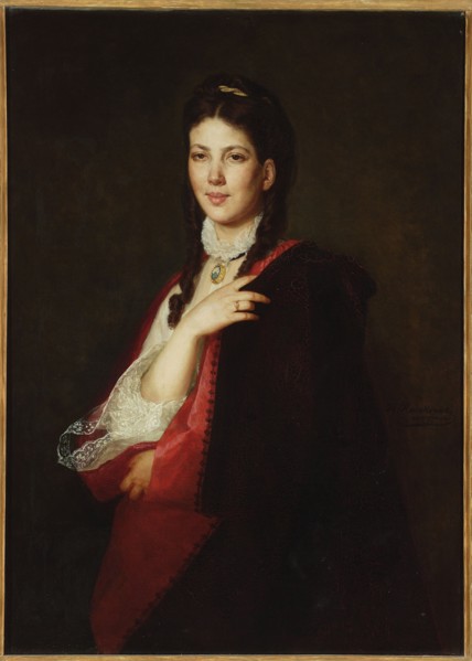Portrait of Leonia Blühdorn, Rodakowski, Henryk 1823-1894 painter, lace, women's portraits,