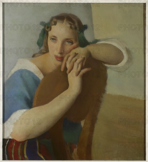 Portrait of a Wife, Jacek Mierzejewski 1883–1925, painter; 1919; interwar period, Poland.