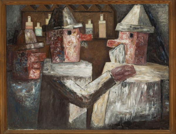 In the bar, Makowski, Tadeusz 1882–1932 painter / author, group portraits, École de Paris style,