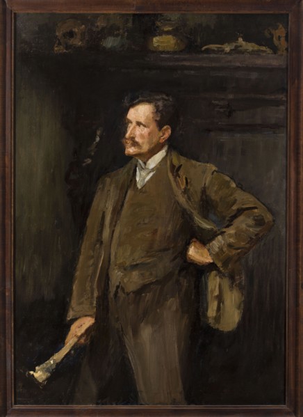 Self-portrait, Ciaglinski, Jan 1858-1913 painter; message provenance; portraits; modernism style;