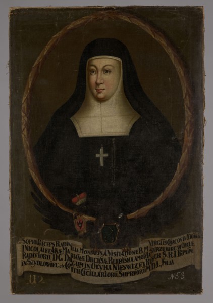 Portrait of Zofia Radziwillówna post 1672–post 1690, Visitationist nun, unknown Polish painter.