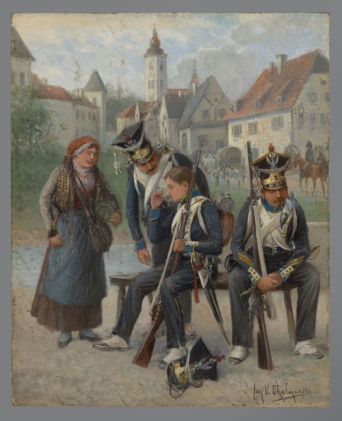 2nd Infantry Regiment, vivander and soldiers; Chelminski, Jan 1851–1925 painter; ; early 20th