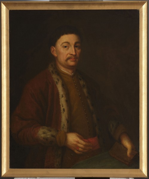 Portrait of Prince Jeremi Wisniowiecki, unknown Polish painter. Figure shown from the hips, turned