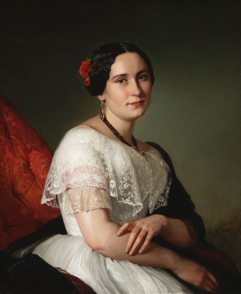 Portrait of Katarzyna Jahn, the artist's sister; Józef Simmler 1823–1868, painter; 1849; oil