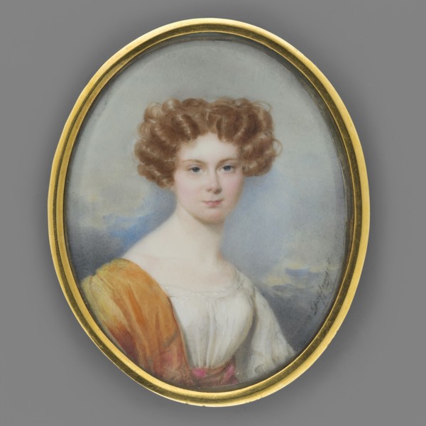 Aniela, née Morzkowski, Princess Aleksandrowa Radziwill, married 1829; painted by Moritz-Michael