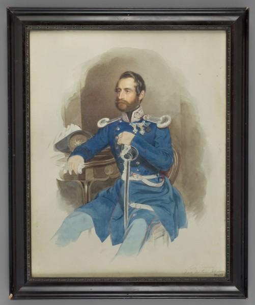 Prince Edward of Saxe-Altenburg 1804–1852 in the uniform of a general of the Bavarian cavalry,