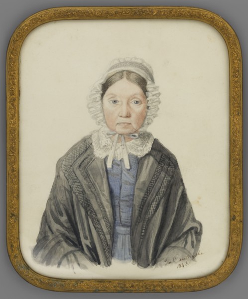 Portrait of Anna Jadwiga Sapieha née Zamoyska 1772–1859 in old age. Painted by Izabela Dzialynska