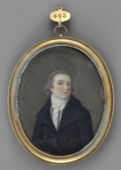 Portrait of a Man in a Black Frock Coat, Legrand, Franz 1807–1833 painter. Subject: men's portrait,