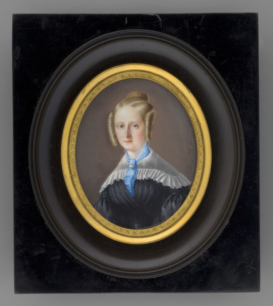 Portrait of Mrs. Ordezyna? Antonina née Kielczewski 1811–1893, wife of Józef Ordega, Lodzia coat of