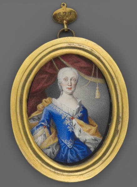 Maria Amelia Habsburg, Archduchess of Austria 1701–1756, unknown painter; knee-length portrait, en