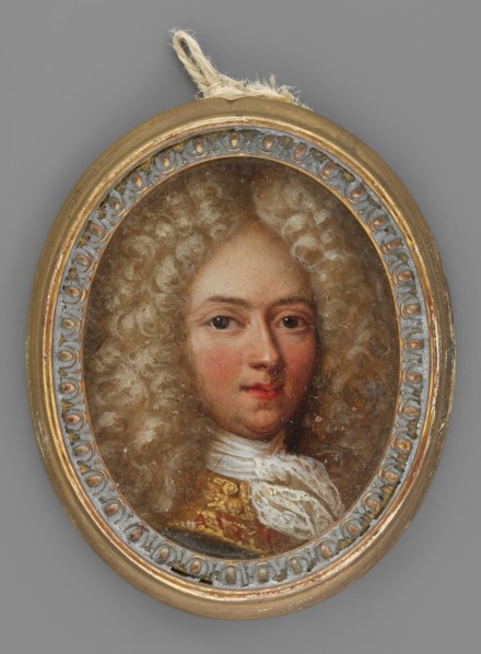 Portrait of a young man in a light lion-style wig self-portrait?, Netscher, Caspar 1635/1636–1684,