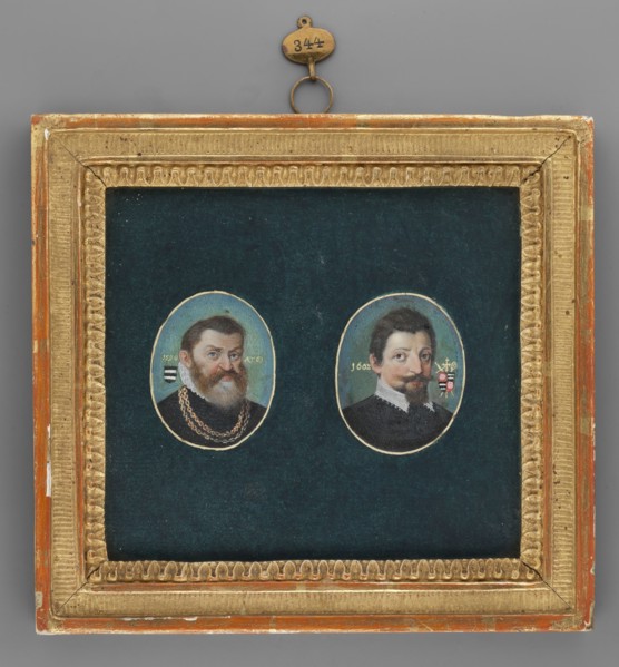 Co-bound portraits: an elderly man: Philippe von Bicken; Portrait of a Young Man, Johann Adam von