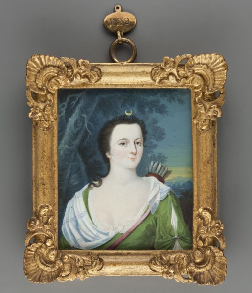 Caroline Louise of Hessen-Darmstadt as Diana 1723–1783, Margravine of Baden; unknown painter;