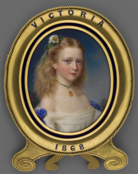 Victoria von Hesse and bei Rhein 1863–1950, daughter of Louis IV of Hesse, portrayed as a girl