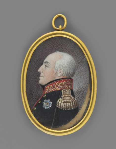 Profile portrait of Prince Alexius Friedrich Christian of Anhalt-Bernburg 1767–1834 in a Russian