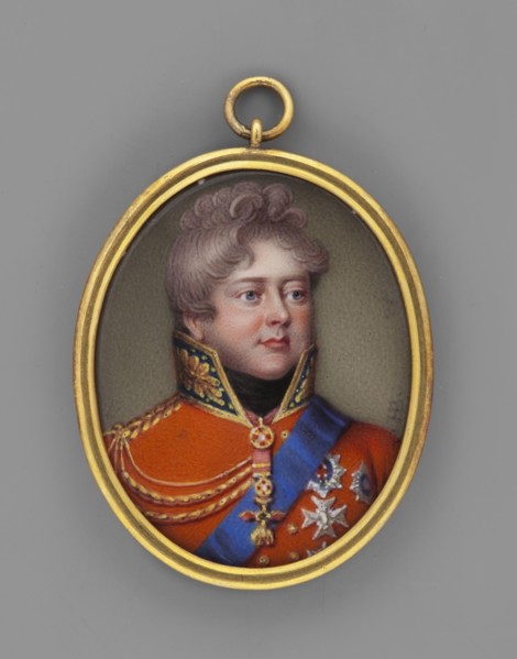 George IV of Hanover 1762–1830 in a British general's uniform. By Henry Bone 1755–1834. Probably a